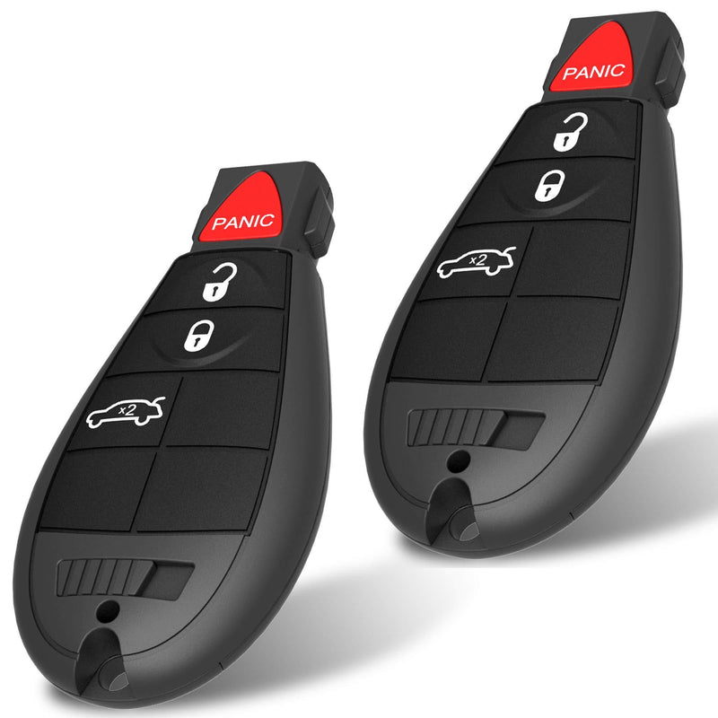 Key Fob Fit for Chrysler 300 2008-2011, Dodge Durango 2008-2013, Challenger 2008-2014, Journey 2009-2013, Charger 2008-2012, Grand Caravan 2008-2014 4-BTN