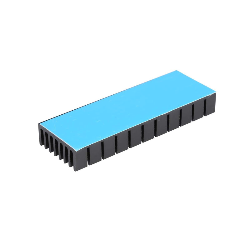 Awxlumv 2Pcs Small Heatsink 2.8 x 1 x 0.4 Inch / 70 x 25 x 10 mm with Pre Thermal Conductive Tape Aluminum Cooler for PCB Device LM2596 2577 2587 and Cooling LED IC Chips CPU GPU VGA 2.8x1x0.4 inch