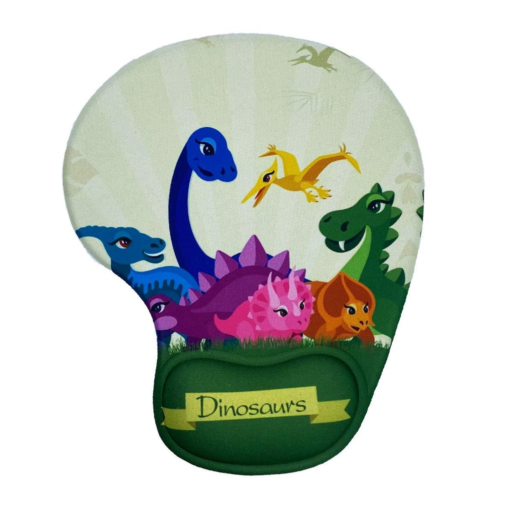 Ergonomic Mouse Pad with Gel Wrist Rest for Kids Student Teens Girl Worker, Cute Animal Dinosaur Mouse Pads with Non-Slip Rubber Base for Home Office Working Studying Easy Typing & Pain Relief