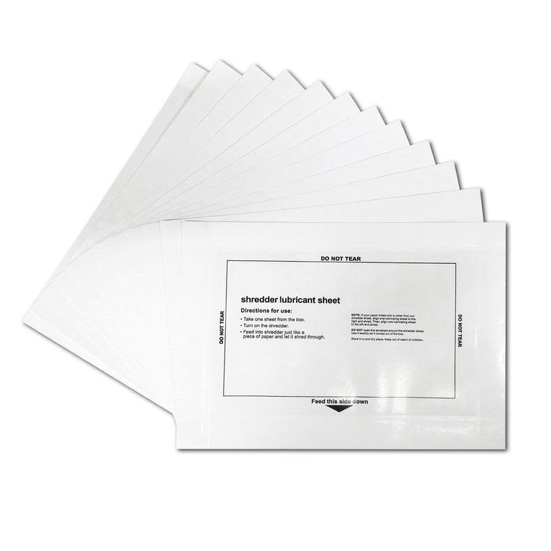 Paper Shredder Sharpening & Lubricant Sheets & Shredder Cleaning Sheets (12 Pack) 12 Pack