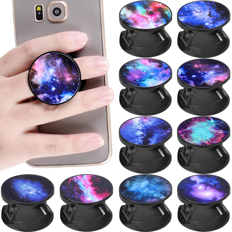 10 Pieces Phone Grip Holder Nebula Collapsible Phone Holder Self-Adhesive Sublimation Phone Holders for Smartphone and Tablets