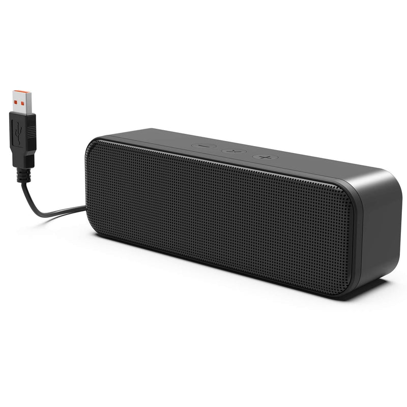 [Newer] USB Computer Speaker for Desktop, Laptop Speaker, PC Speaker, Small Computer Soundbar with Hi-Quality Sound, Loud Volume, Rich Bass, Volume Control 8W