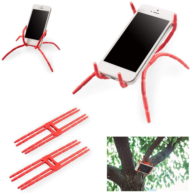 Universal Multi-Function Portable Spider Flexible Grip Holder for iPhone Samsung Google Pixel Holder for Cell Phone Smartphones Tablets in Car Bicycle Desk Plane Random Color (1 PCS) 1 PCS