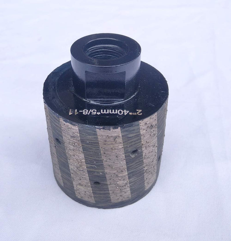 Diameter 2 Inch Diamond Drum Wheel Resin Filled Zero Tolerance Grit 40/45 With 5/8-11 Thread