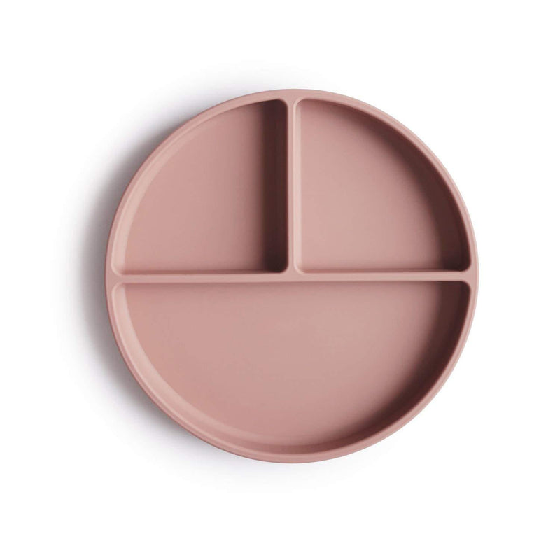 mushie Silicone Suction Plate | BPA-Free Non-Slip Design (Blush) Blush