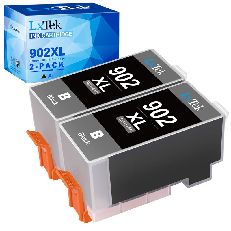 LxTek Compatible Ink Cartridge Replacement for HP 902XL 902 to use with Officejet 6978 6968 6962 6954 6975 Printers (2 Pack)