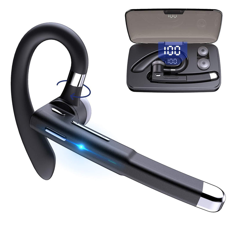 Bluetooth Headset, Wireless Bluetooth Earpiece V5.0, IPX8 Waterproof Headset With Stereo Noise-cancelling Microphone Driver Earbud, Suitable For iPhone Android Mobile Phone Business/Office/Driving