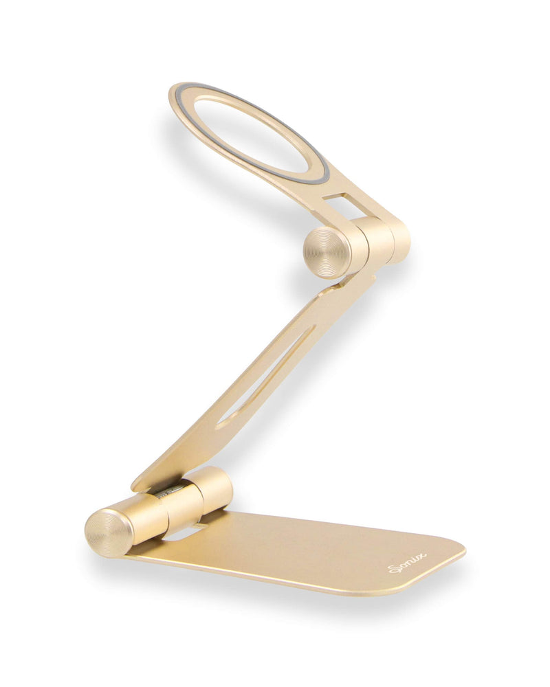 Sonix Magnetic Adjustable Cell Phone Desk Stand Pedestal Compatible with Apple MagSafe (Gold) Gold