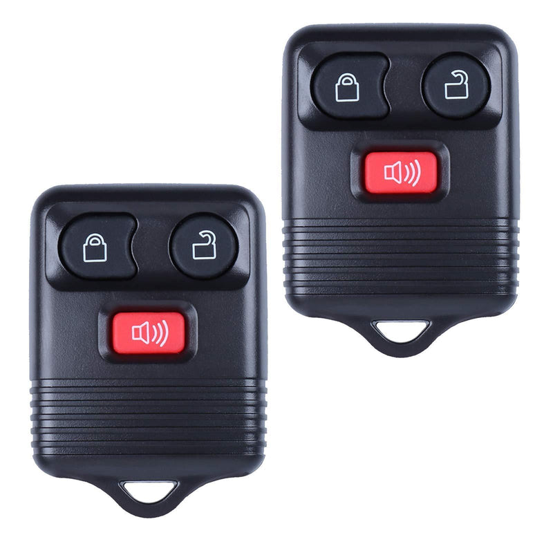 3 Buttons Entry Remote Control Key Fob Transponder Chip fits Ford 1998-2016,Mazda F150 F250 F350,Mercury,Expedition Explorer,CWTWB1U331,CWTWB1U212, CWTWB1U345, GQ43VT11T 315Mhz Pack of 2 3 Buttons