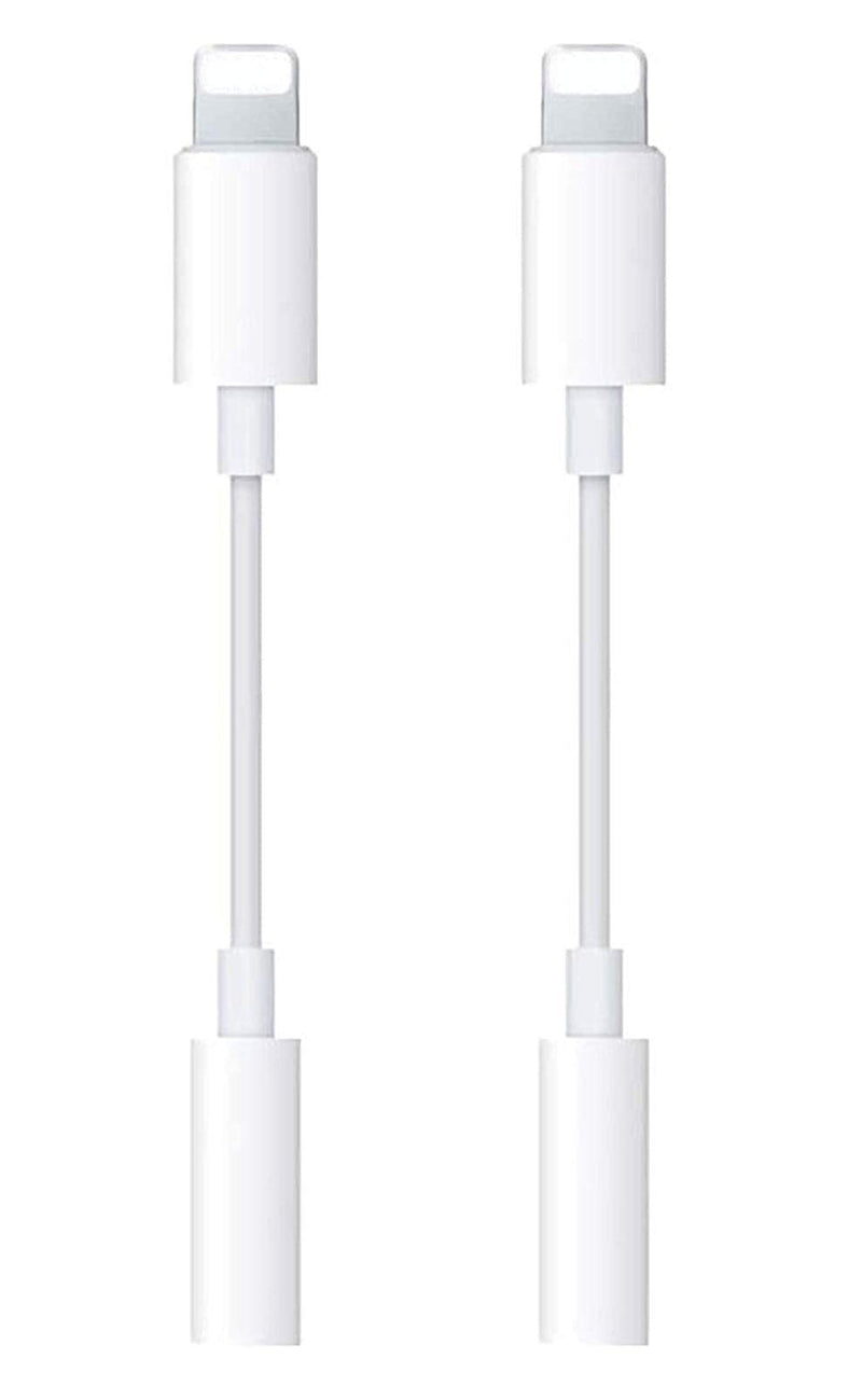 [Apple MFi Certified] 2 Pack Lightning to 3.5 mm Headphone Jack Adapter iPhone 3.5mm Jack Aux Dongle Cable Converter Compatible with iPhone 13 12 11 11 Pro XR XS X 8 7 iPad iPod Support All iOS System