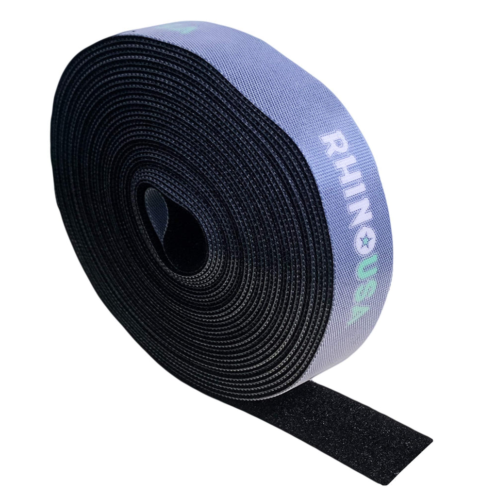 Rhino USA 1" x 25' Hook and Loop Roll - Non-Adhesive Interlocking Tape 1 X 25