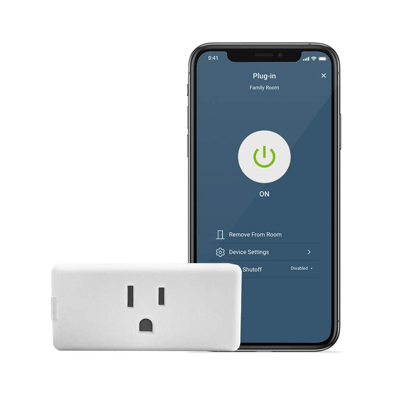 Leviton D215P-2RW Decora Smart Wi-Fi Mini Plug-In Switch (2nd Gen), Works with Hey Google, Alexa, Apple HomeKit/Siri, and Anywhere Companions, No Hub Required , White