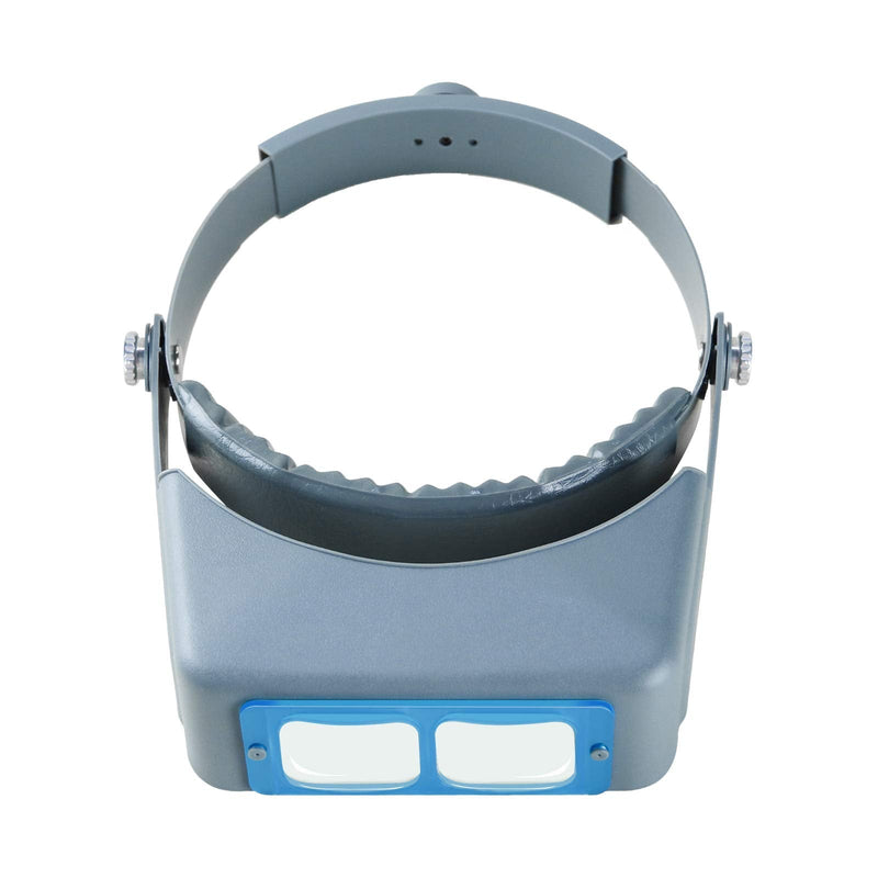 Headband Magnifier Hands Free Jeweler Loupe Head Mount Magnifying Headset Visor Double Optical Glass 4 Replaceable Lenses for Reading,Repair(1.5X,2.0X,2.5X,3.5X )