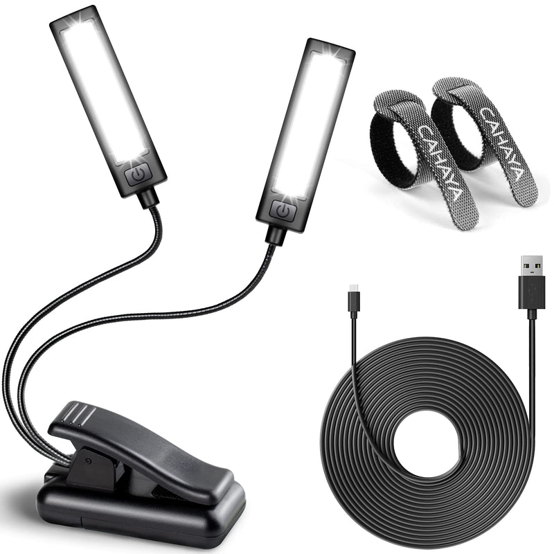 CAHAYA Music Stand Light Clip on LED Battery Powered Reading Lamp Book Light for Bookworms Guitar Piano Keyboard Players CY0243