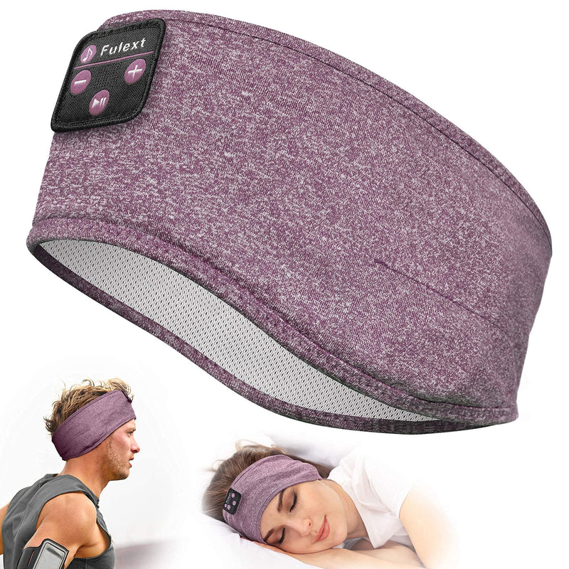 Sleep Headphones, Perytong Bluetooth Sports Headband Headphones with Ultra-Thin HD Stereo Speakers Perfect for Sleeping,Workout,Jogging,Yoga,Insomnia, Air Travel, Meditation Purple
