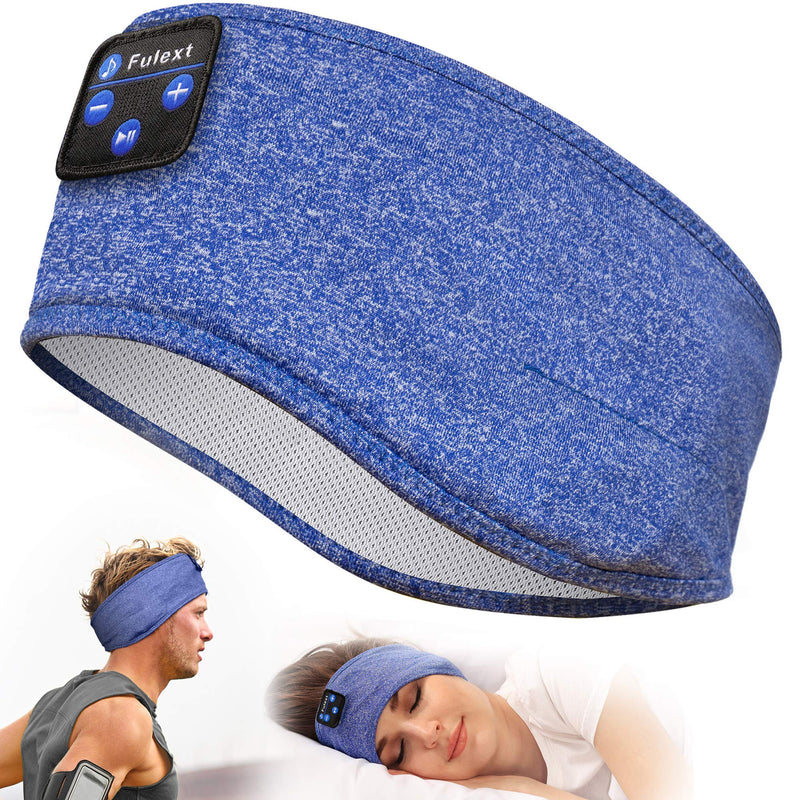 Sleep Headphones, Perytong Bluetooth Sports Headband Headphones with Ultra-Thin HD Stereo Speakers Perfect for Sleeping,Workout,Jogging,Yoga,Insomnia, Air Travel, Meditation Blue