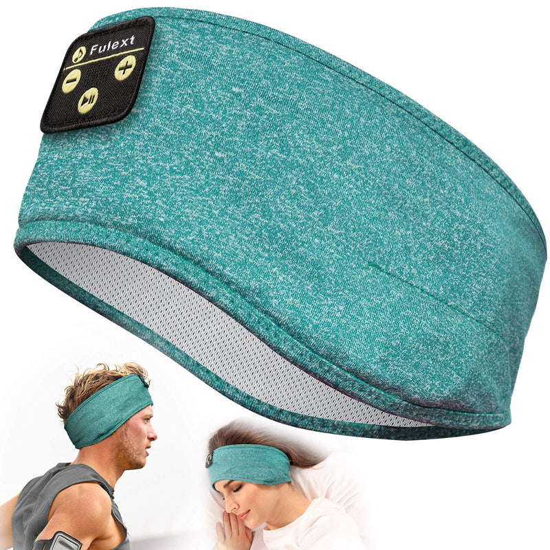 Sleep Headphones, Perytong Bluetooth Sports Headband Headphones with Ultra-Thin HD Stereo Speakers Perfect for Sleeping,Workout,Jogging,Yoga,Insomnia, Air Travel, Meditation Green