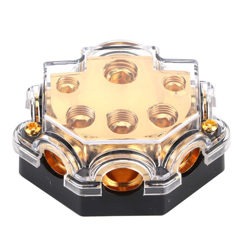 aqxreight - Ground Cable Splitter Block, Power Distribution Block 1 in 5 Ways Out Ground Cable Splitter Distributor for Auto Car Boat