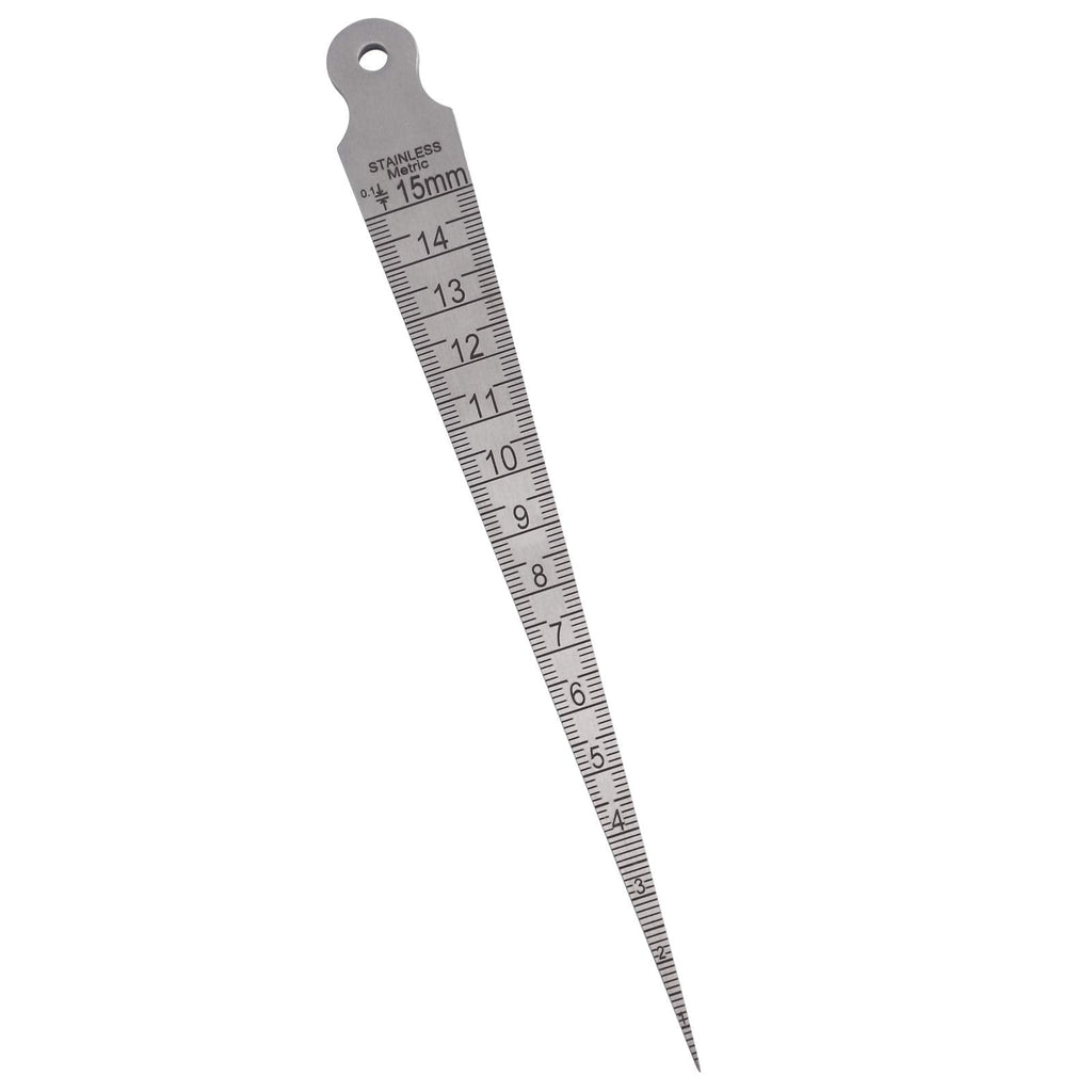 Wolfride Taper Gauge 1-15mm Feeler Gauge Metric and Imperial Welding Taper Gauge Stainless Steel