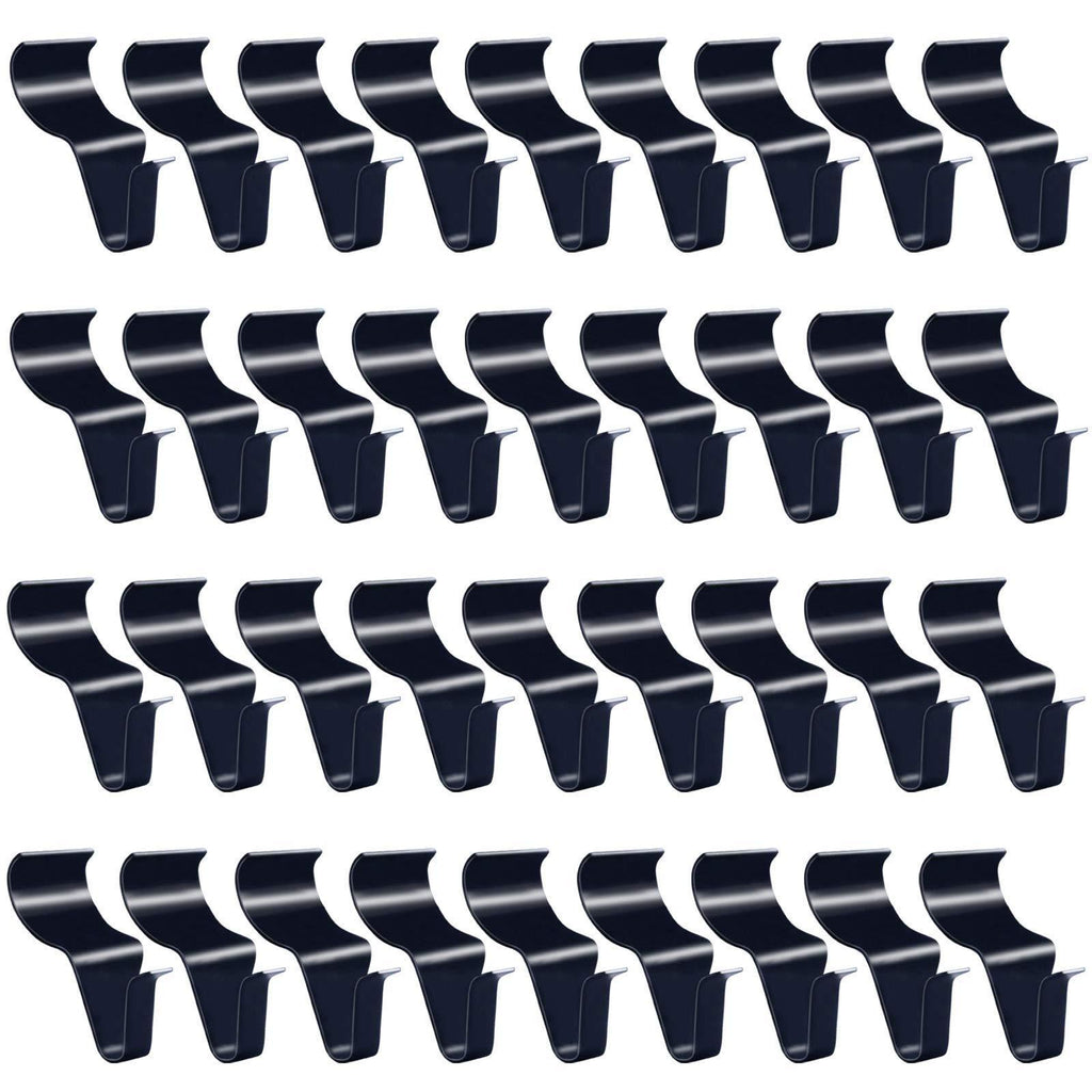 Dreecy 36 Pack Vinyl Siding Hooks for Hanging, Black Heavy Duty Outdoor Decorations Siding Hanger Hooks, Metal No Hole Needed Vinyl Siding Clips for Light Wreath Decor Tool