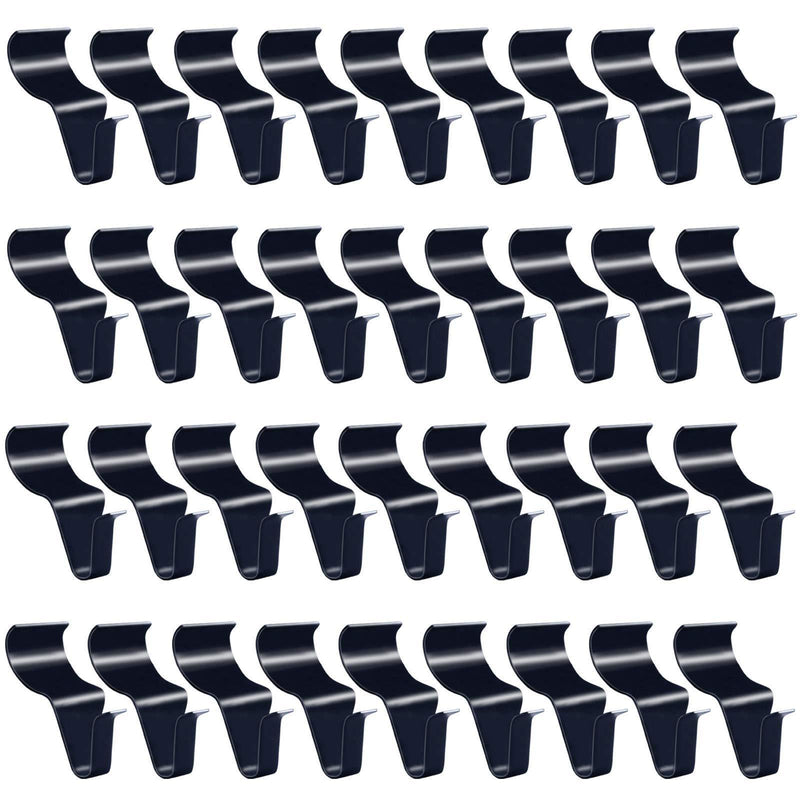 Dreecy 36 Pack Vinyl Siding Hooks for Hanging, Black Heavy Duty Outdoor Decorations Siding Hanger Hooks, Metal No Hole Needed Vinyl Siding Clips for Light Wreath Decor Tool