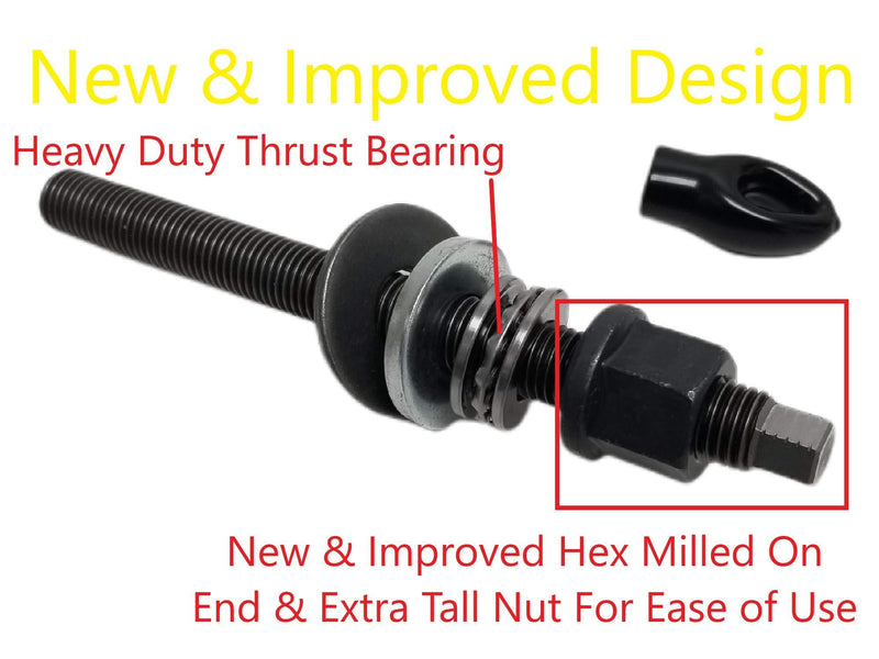 Z Whip LS LT Pro Series Harmonic Balancer Installation Tool Crank Pulley Install with Thrust Bearing and Hex Wrench Flats 1998-Current V8 LS1 LSX LS3 Vortec 5.3L 4.8L 5.7L 6.0L 6.2L LQ4 L76 LT1 LT4