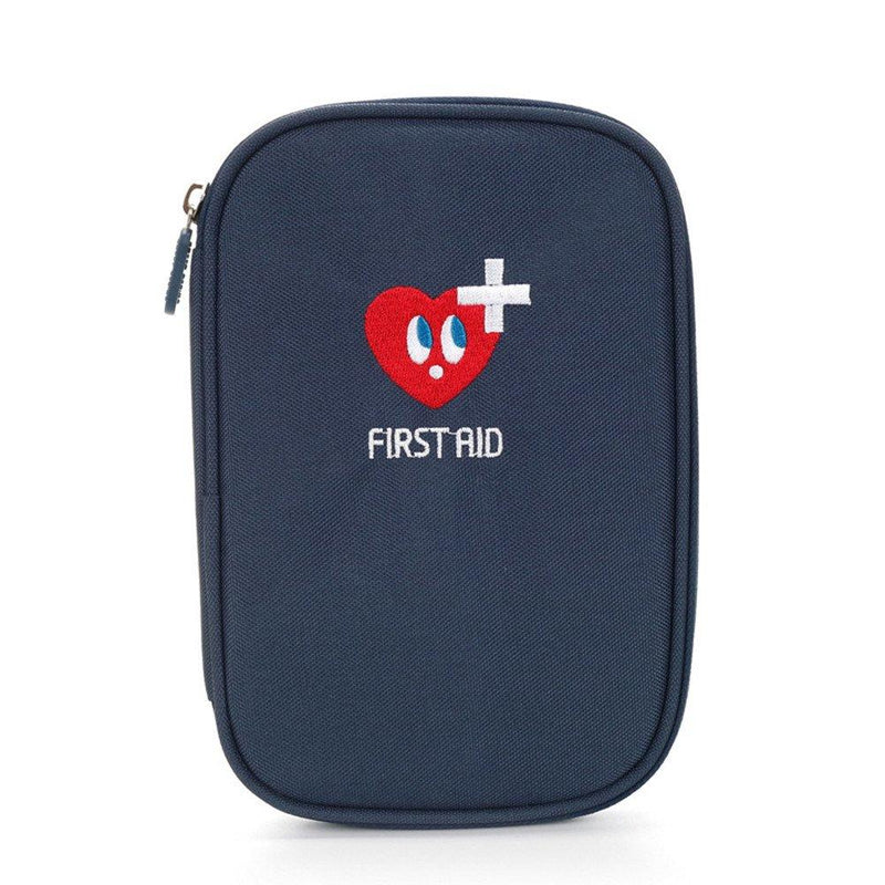 First Aid Kit Bag Empty Potable First Aid Supplies Package Mini Medications Organizer Oxford Medcial Survial Kit Rescue Case Travel Medicine Pills Drugs Container for Home Car Outdoor (Dark Blue) Dark Blue