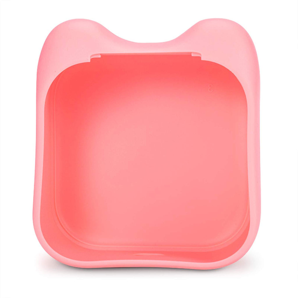 Memoking T02 Protective Case-Cat Ears Shape Soft Silicone BPA-Free Cute Design Printer Cover, Compatible with T02 Mini Bluetooth Wireless Portable Mobile Pocket Printer, Pink Cat