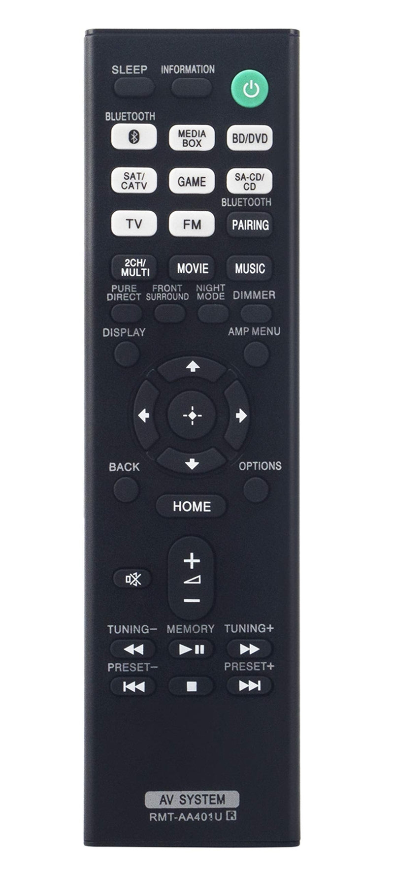 RMT-AA401U Replaced Remote fit for Sony Home Theater AV Receiver STR-DH401U STR-DH590 STR-DH790 1-493-370-11
