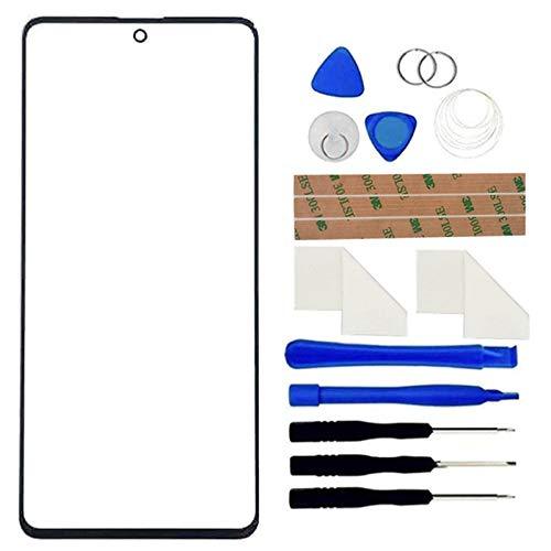 FainWan Front Screen Glass Outer Panel Lens Replacement +OCA Repair Tools Kit Compatible with Samsung Galaxy A71 5G A716 A716U A716F 2020 6.7inch Black Adhesive