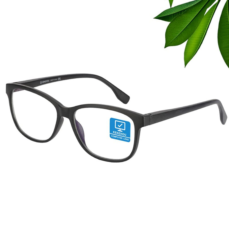 K KENZHOU Blue Light Glasses, Blue Light Blocking Glasses 1 Pack - Computer Glasses Gaming Glasses for UV Light, Anti Glare, Eyestrain for Unisex/Men/Women with Spring Hinges(Matte Black)