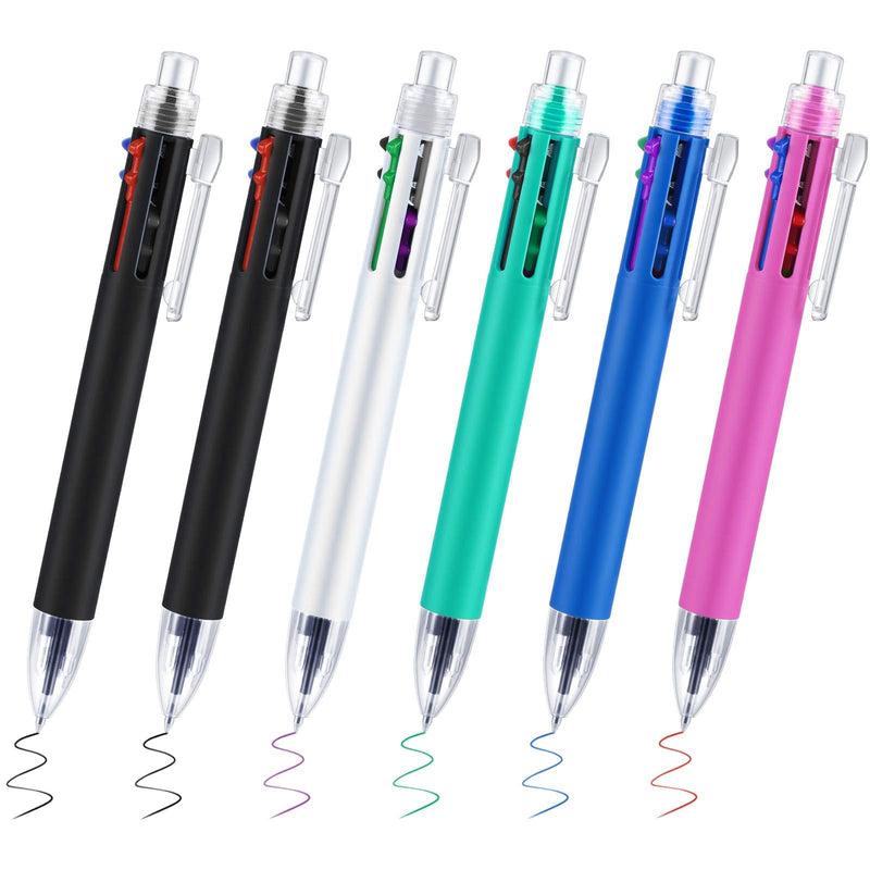 5 in 1 Multicolor Retractable Pen with 0.5 mm Mechanical Pencil for Office School Supplies Students Children Stationery Present (6)