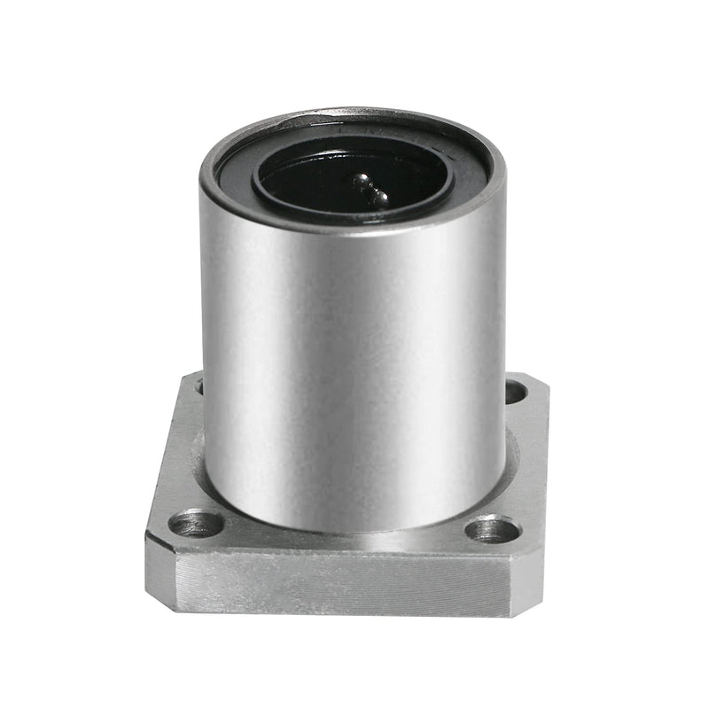 Aopin LMK20UU Square Flange Linear Motion Ball Bearing, ID 20mm, OD 32mm Linear Ball Bearings Sae52100 Carbon Steel, 5 Rows of Steel Balls, Great for CNC, 3D Printer, Linear Rail Guide 1