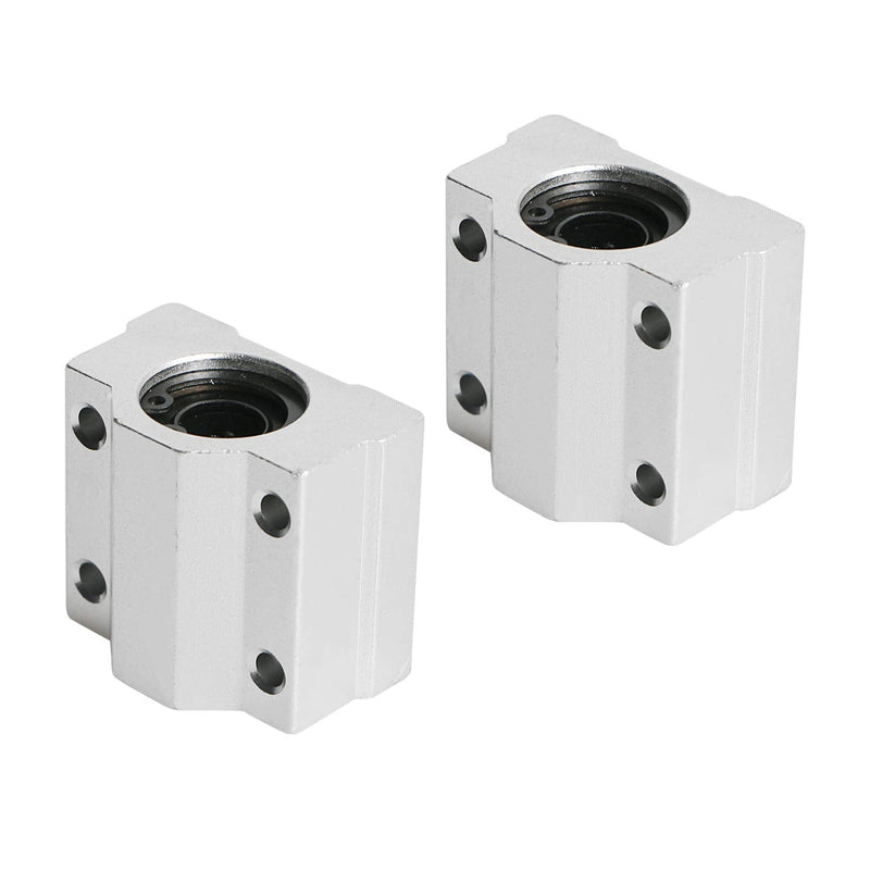 Aopin SCS10UU Linear Ball Bearing Aluminum Slide Block, ID 10mm Linear Motion Ball Bearings CNC Slide Bushing , 4 Rows of Steel Balls, Great for CNC, 3D Printer, Linear Rail Guide 2