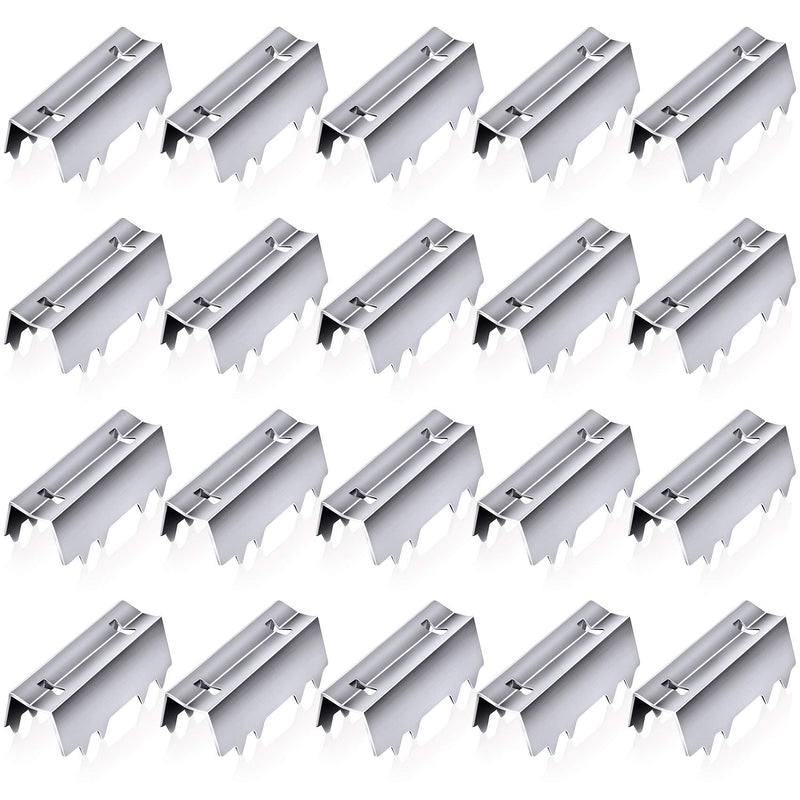 ANCIRS 25 Pack Metal Open-End Timing Belt Clamps, GT2 Open Belt Clips for 3D Printer Projects-Silver 25pcs
