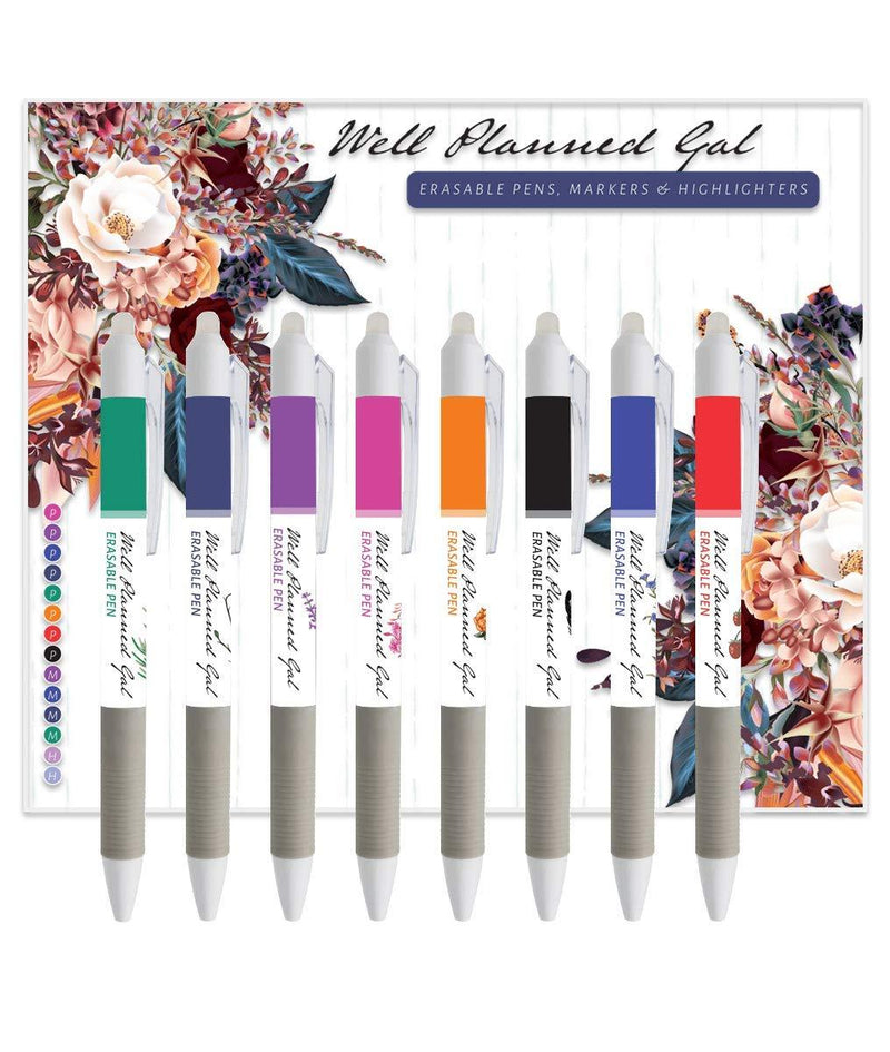 Well Planned Gal Erasable Pens, Markers and Highlighter Kit