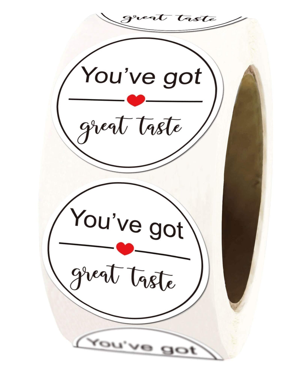 You've Got Great Taste Stickers 2 Inch Business Thank You Labels - You've Got Great Taste Labels Thank You Stickers 500 Shipping Stickers Packaging Envelop Sealing Labels Per Roll (White, 2 Inch) White