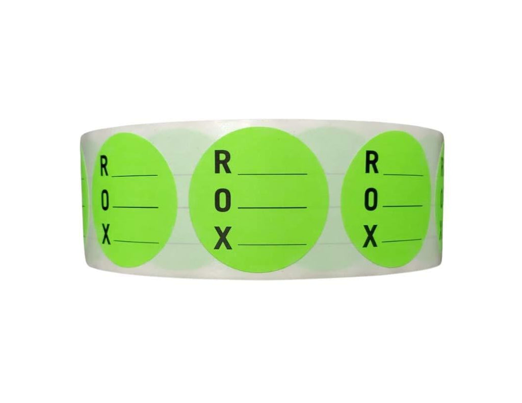 QSRProducts ROX Label - 1.5 inch - Received, Opened and Expires Sticker - 1000 Labels - FIFO - Inventory Management