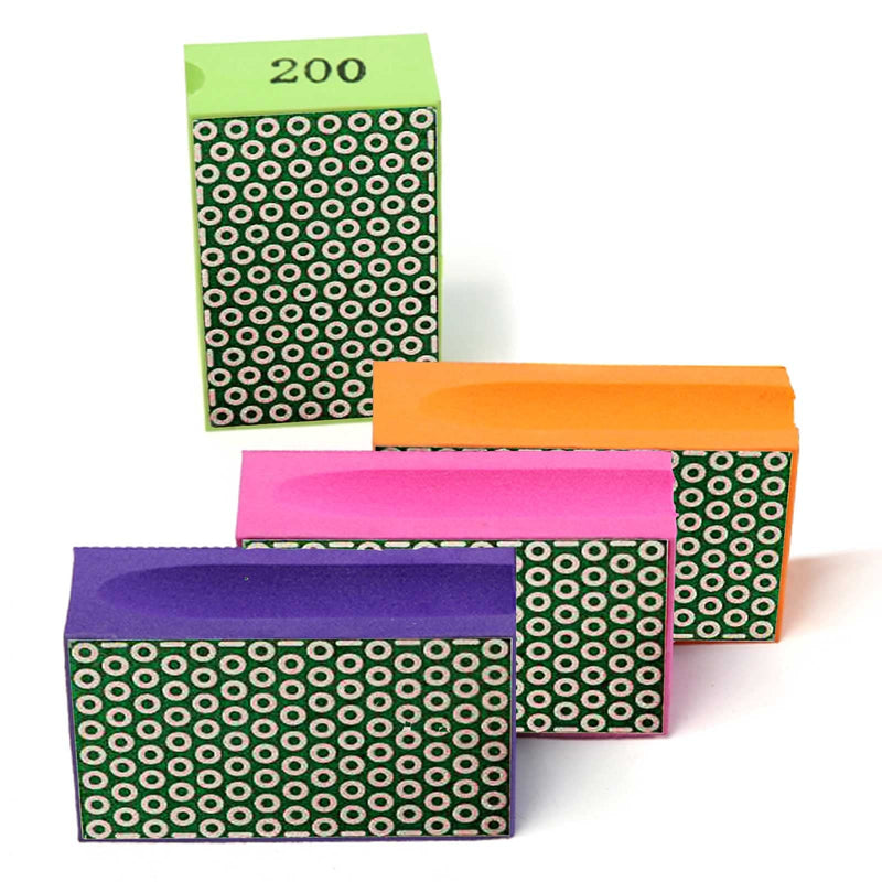 Diamond Hand Polishing Pads for Sanding Concrete Glass Stone Granite Marble 60#,100#,200#,400# (4Pcs/Set)… Dot