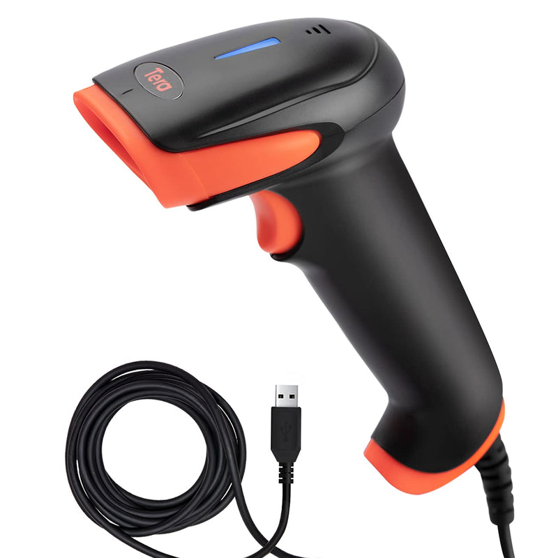 Tera 1D Wired Barcode Scanner CCD Bar Code Reader USB Linear Bar Code Scanner Fast and Precise Scan for Screen Payment Pos Model 1500C