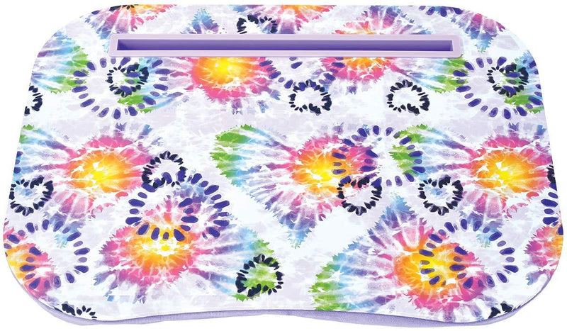 iscream Batik Heart Tie Dye 17.25" x 13.25" Lap Desk with Tablet Channel