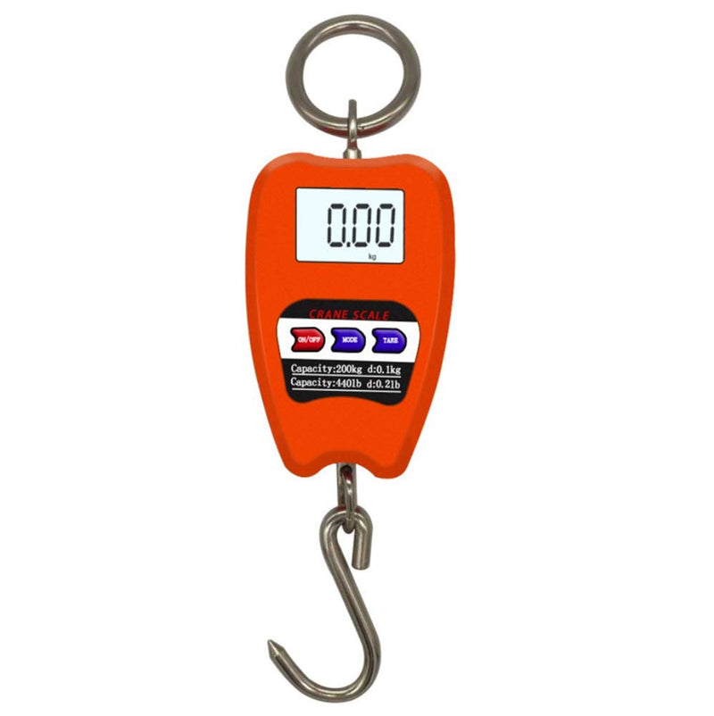 Hanging Weight Scale Industrial Heavy Duty for Farm, Hunting, Bow Draw Weight, Big Fish & Hoyer Lift with Accurate Sensor Digital, Professional (440LBS Orange) 440LBS Orange