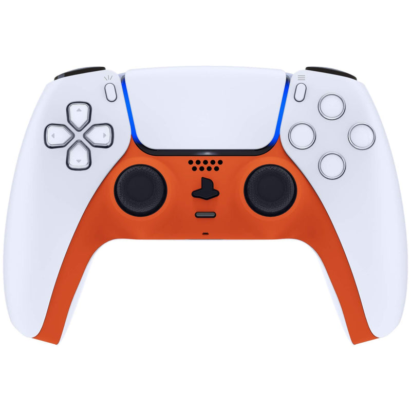 eXtremeRate Orange Decorative Trim Shell for PS5 Controller, Soft Touch DIY Replacement Clip Shell, Custom Plates Cover for Playstation 5 Controller w/Accent Rings - Controller NOT Included