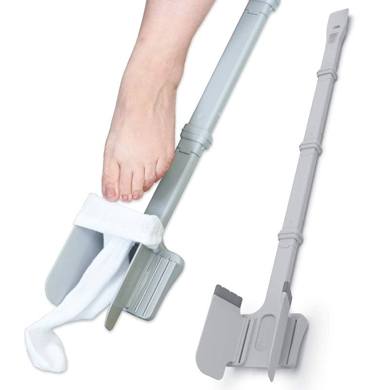 Sock Ox - Extended Length Sock Remover and Long Shoe Horn - Easy On and Off Stocking Slider - Dressing Aid for Senior Men and Women