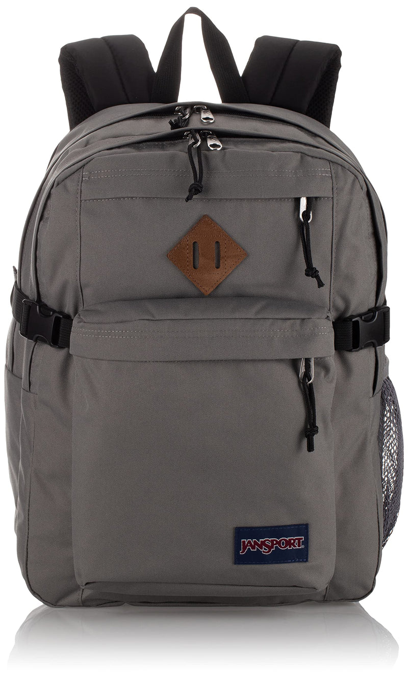 JanSport Main Campus Student Backpack - School, Travel, or Work Bookbag w 15-Inch Laptop Sleeve and Dual Water Bottle Pockets, Graphite Grey