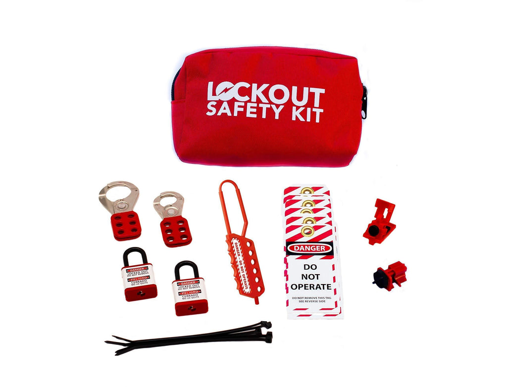 ZING Electrical Lockout Tagout Kit - Hasps, Safety Padlocks, Lockout Tags, Clamp On and Universal Circuit Breaker Lockouts