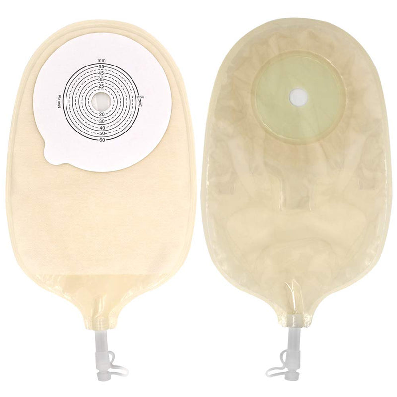 Urostomy Supplies Medicals Drainable Pouch Ostomy Stoma Bags One Piece System Cut-to-Fit（Max Cut 60mm）10PCS 15-60mm