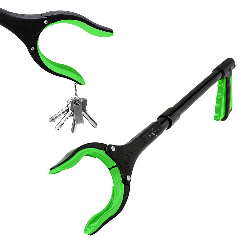 Grabber Reacher Tool 19 Inch Long, Foldable Pick Up Stick - Strong Grip Magnetic Tip - Heavy Duty Trash Picker Claw Reacher Grabber Tool Elderly Wheelchair Mobility Aid (Green) Green