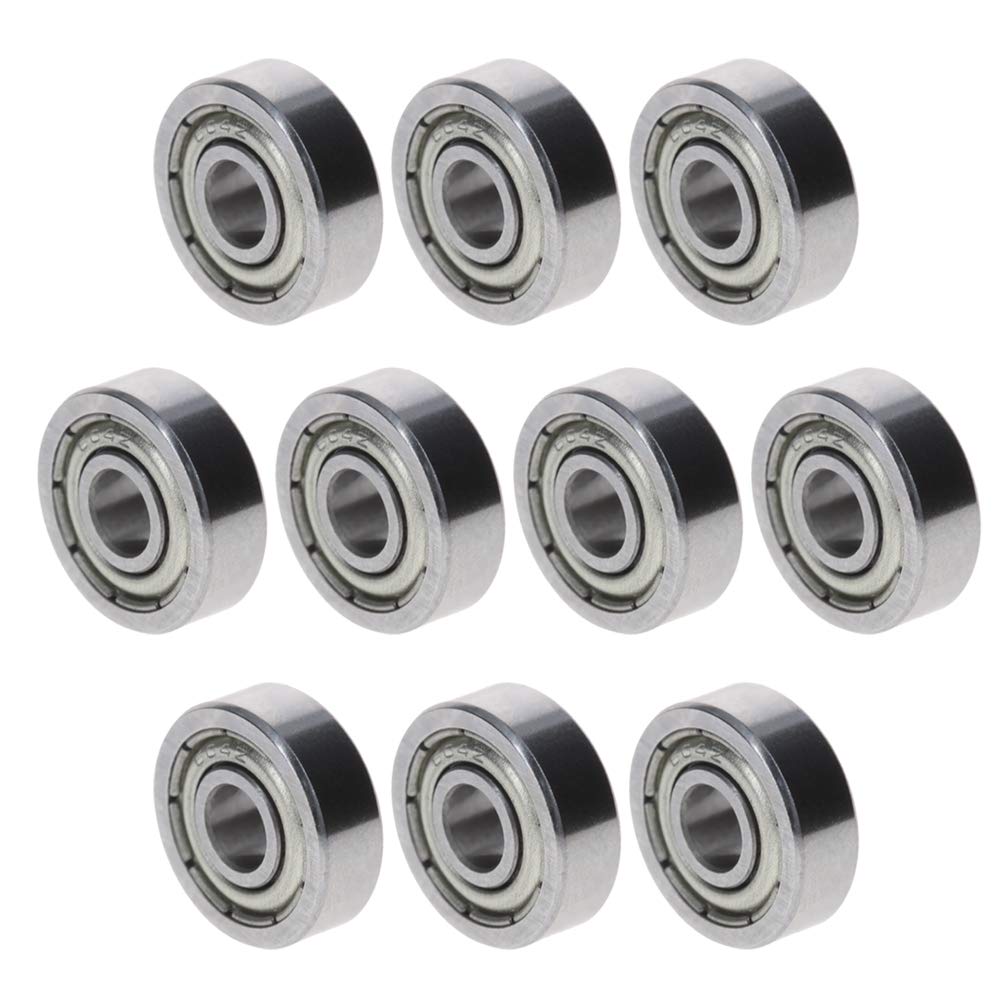 Bettomshin 10Pcs 604ZZ Miniature Deep Groove Ball Bearings, Double Sealed, 4mm x 12mm x4mm, Skateboard Bearings for Skateboards Electrical Motors etc