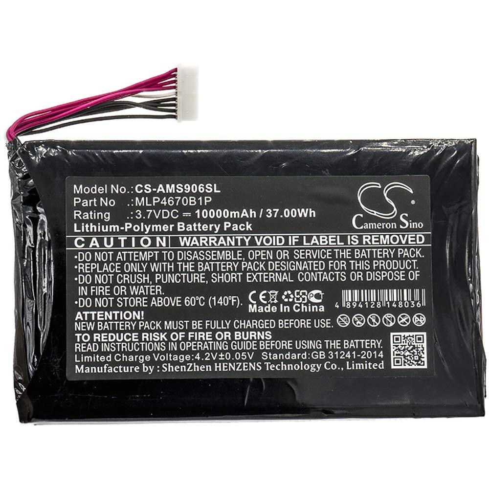 10000mAh/3.7V Li-Polymer Battery Replacement for Autel Maxisys MS906BT Maxisys MS906TS MS906S MS906BT MS906TS,fits Part no MLP4670B1P